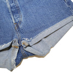 LEVI'S Womens Denim Blue Cut-Off Shorts S W26 Classic Summer Casual