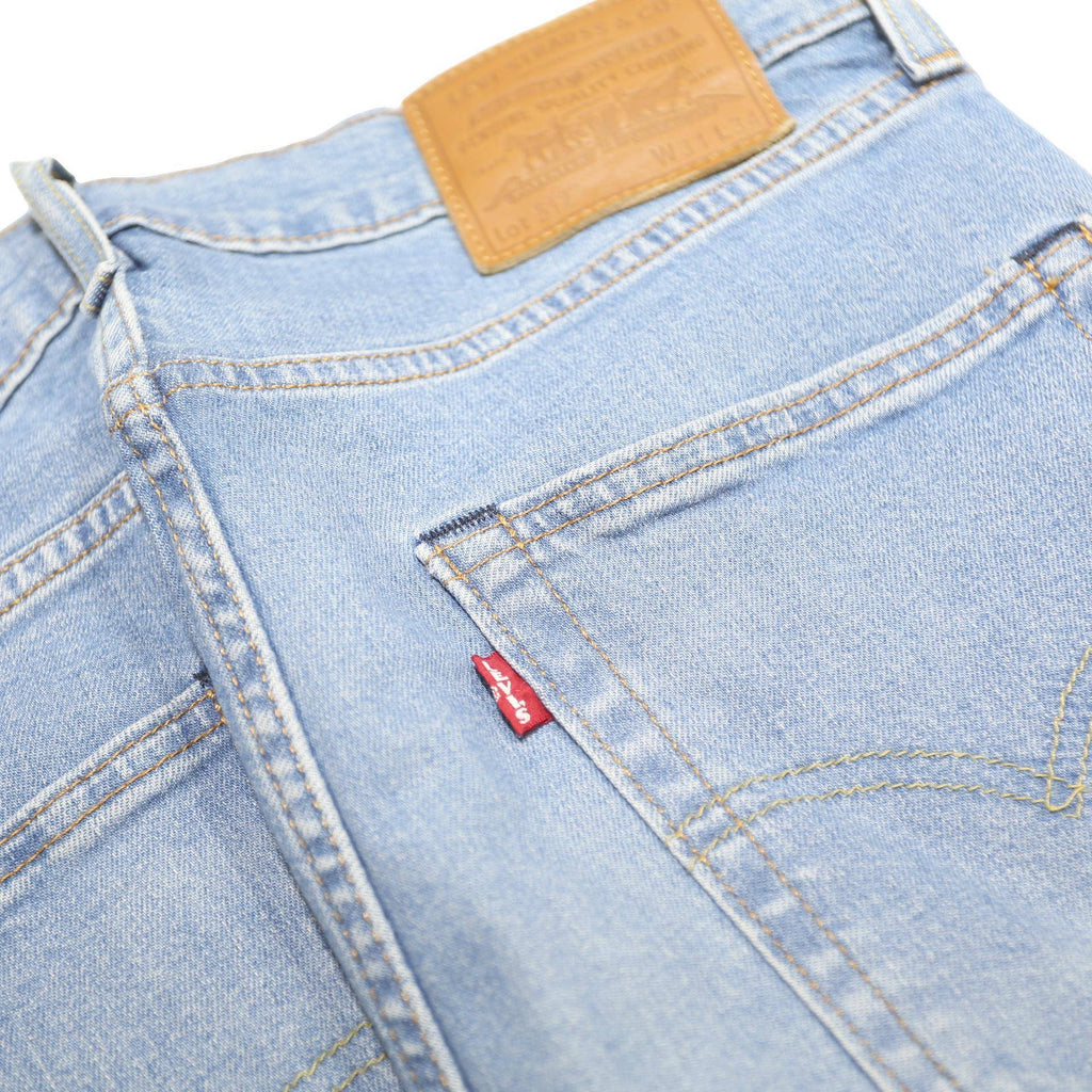 LEVI'S 512 Big E Mens Slim Jeans Blue Denim W31 L34 Classic Zip Cotton Blend