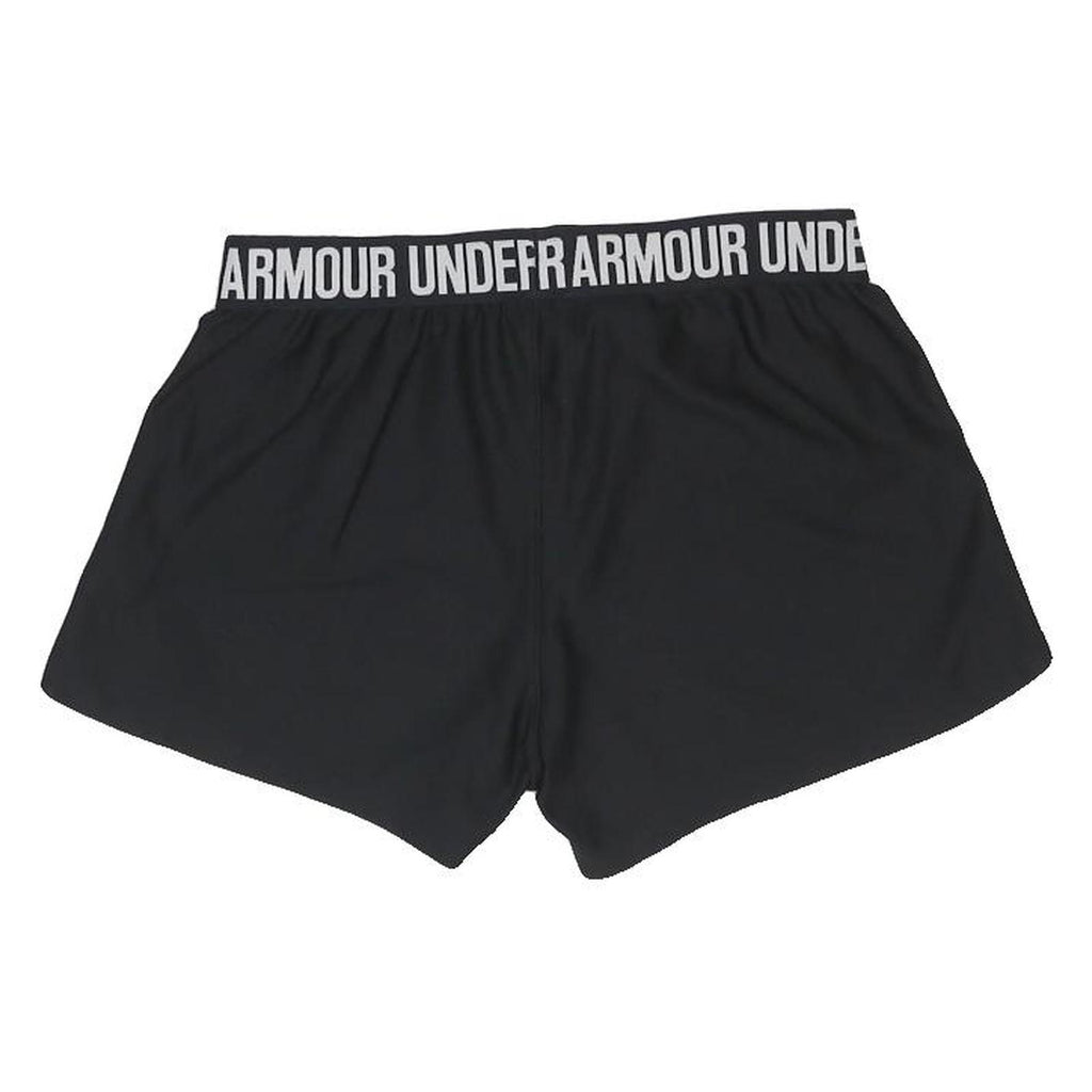 UNDER ARMOUR Womens Black Gym Running Shorts XS W26 Drawstring Waist Elastic