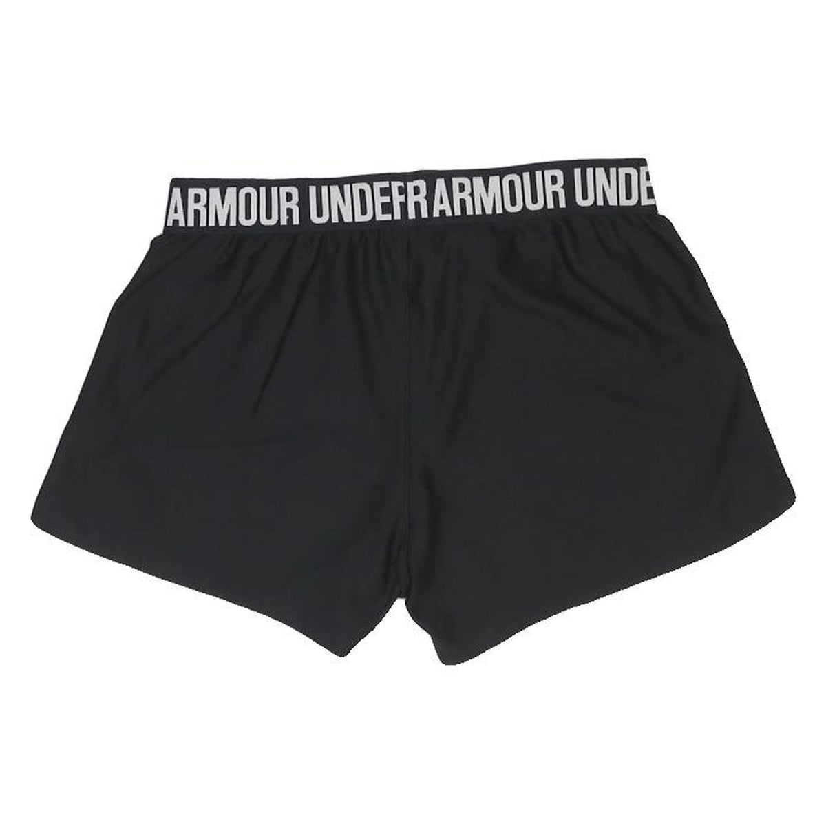 UNDER ARMOUR Womens Black Gym Running Shorts XS W26 Drawstring Waist Elastic