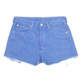 LEVI'S Womens Blue Casual Denim Shorts M W30 Frayed Hem Relaxed Fit Cotton