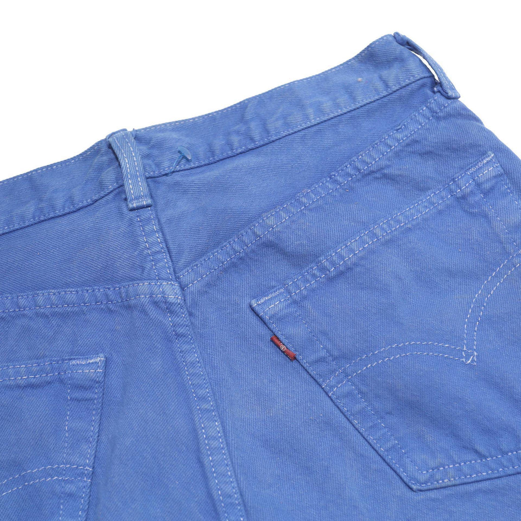 LEVI'S Womens Blue Casual Denim Shorts M W30 Frayed Hem Relaxed Fit Cotton