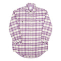 LEE Mens Purple & White Check Flannel Zip Jacket XS Shirt Style Lightweight