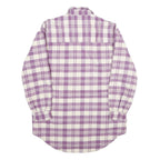 LEE Mens Purple & White Check Flannel Zip Jacket XS Shirt Style Lightweight