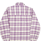 LEE Mens Purple & White Check Flannel Zip Jacket XS Shirt Style Lightweight