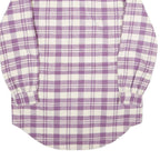 LEE Mens Purple & White Check Flannel Zip Jacket XS Shirt Style Lightweight