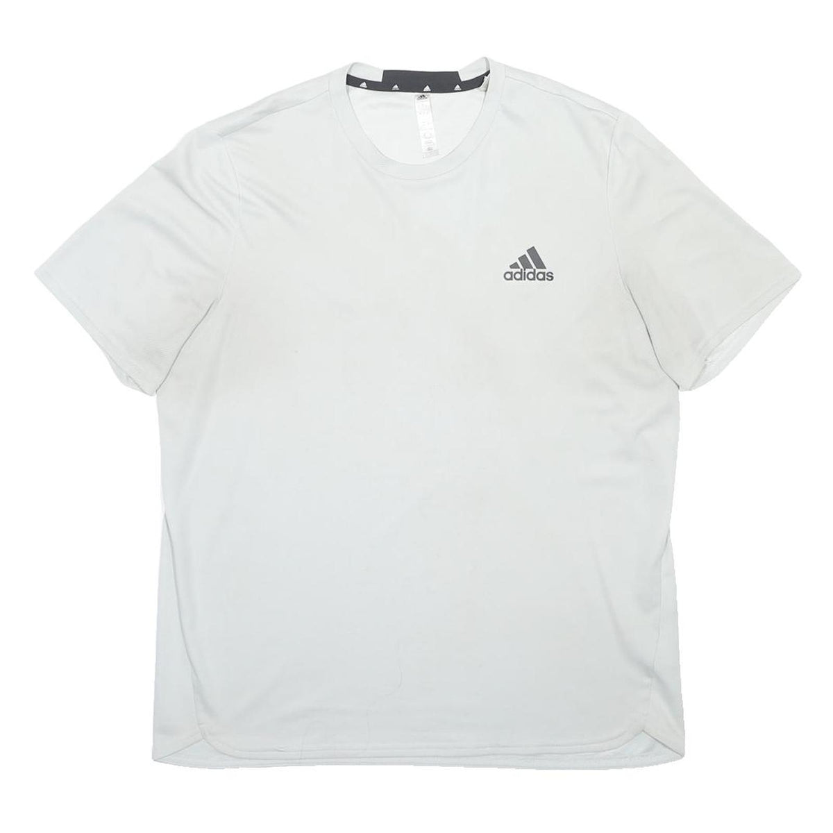 ADIDAS Mens White L Short Sleeve Crew Neck Logo Graphic Polyester T-Shirt