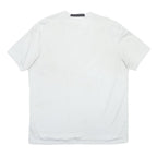 ADIDAS Mens White L Short Sleeve Crew Neck Logo Graphic Polyester T-Shirt