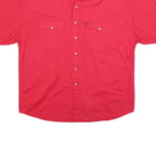 PANHANDLE Mens Red Cotton Short Sleeve Shirt XL Button Pocket Casual Western