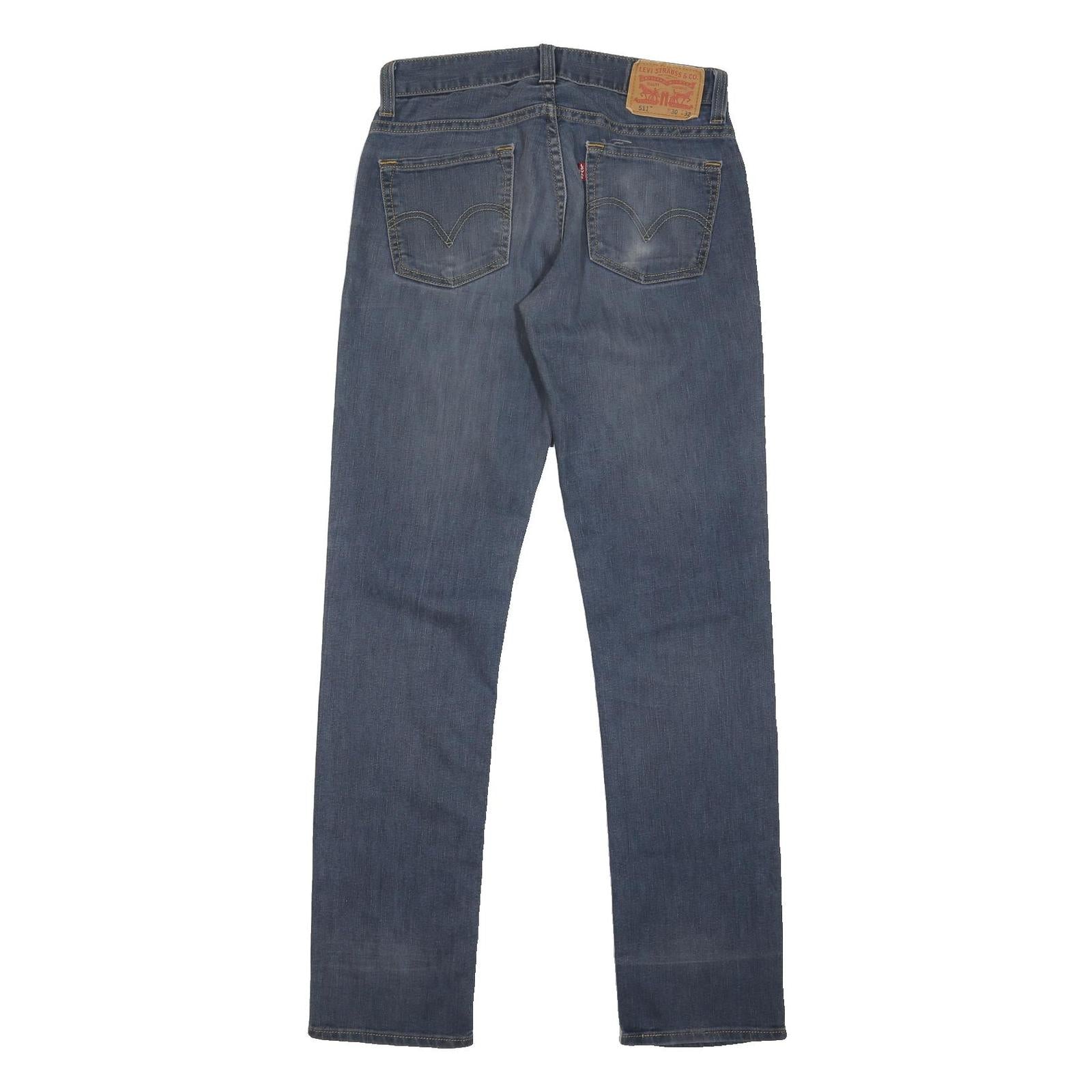 LEVI'S 501 Mens Jeans Blue Regular Straight Denim Medium W32 L34 Classic Button