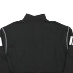 PUMA Womens Black 1/4 Zip XL Logo Print Cropped Sweatshirt