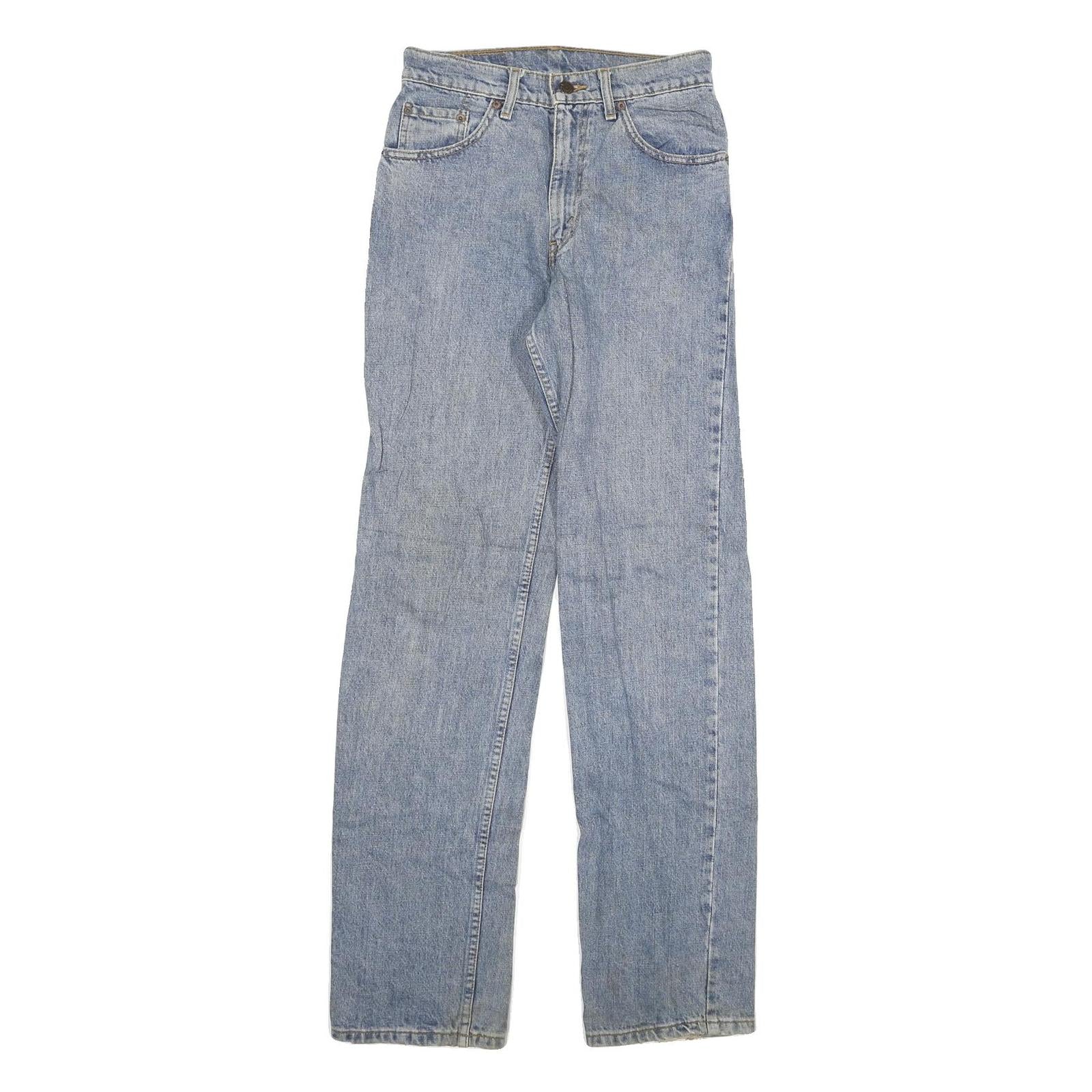 LEVI'S 506 Mens Jeans Blue Regular Straight Denim Light W26 L32 Classic Fit Zip