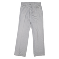 LEVI'S Mens Classic Grey Cotton Blend Zip Trousers W33 L32 Comfortable Stylish