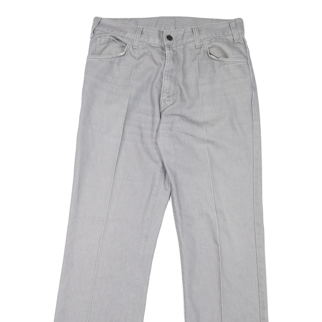 LEVI'S Mens Classic Grey Cotton Blend Zip Trousers W33 L32 Comfortable Stylish