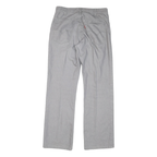 LEVI'S Mens Classic Grey Cotton Blend Zip Trousers W33 L32 Comfortable Stylish