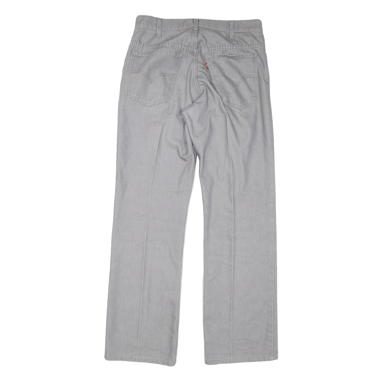 LEVI'S Mens Classic Grey Cotton Blend Zip Trousers W33 L32 Comfortable Stylish