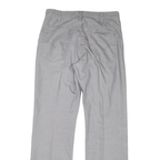 LEVI'S Mens Classic Grey Cotton Blend Zip Trousers W33 L32 Comfortable Stylish