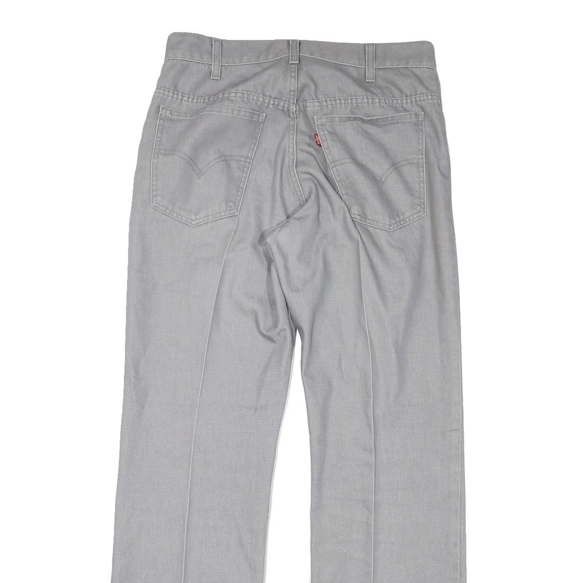 LEVI'S Mens Classic Grey Cotton Blend Zip Trousers W33 L32 Comfortable Stylish
