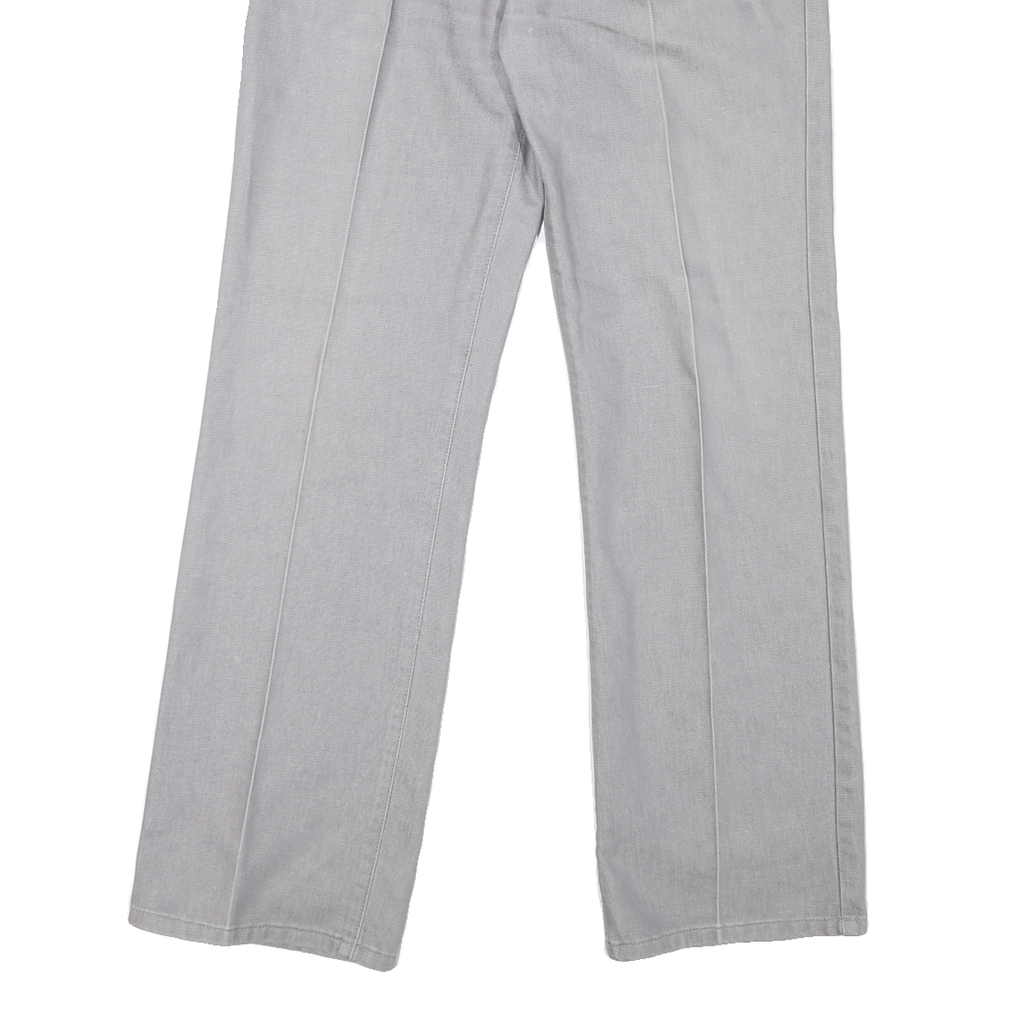 LEVI'S Mens Classic Grey Cotton Blend Zip Trousers W33 L32 Comfortable Stylish