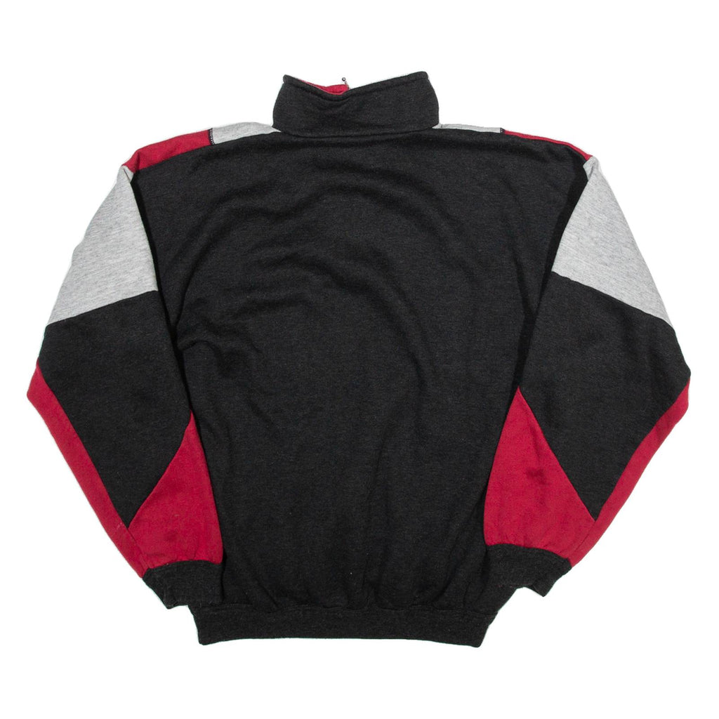 Womens Sweatshirt Grey 1/4 Zip L