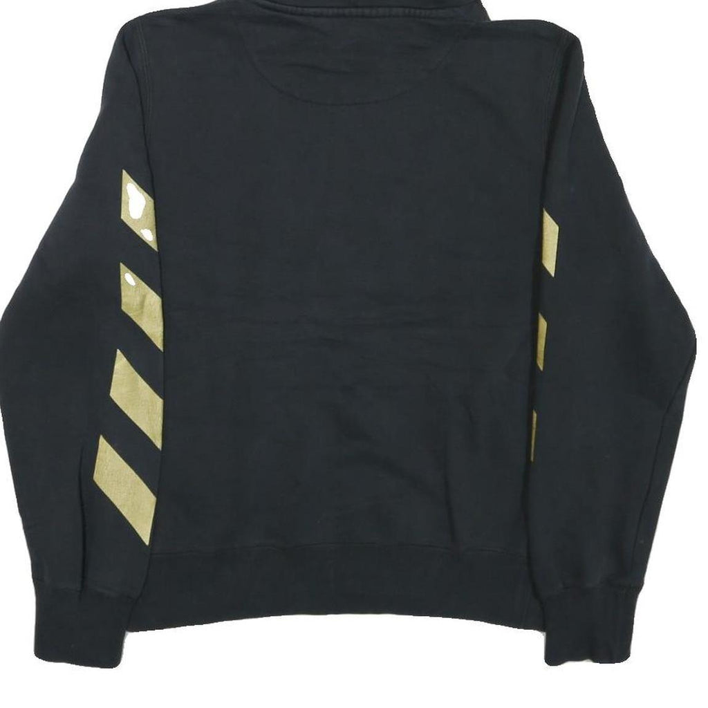 NIKE Mens Black & Gold Graphic Pullover Hoodie S Sportswear Sweatshirt