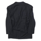 BOSS HUGO BOSS Mens Black Double Breasted Wool Jacket M Satin Lapel Classic Fit