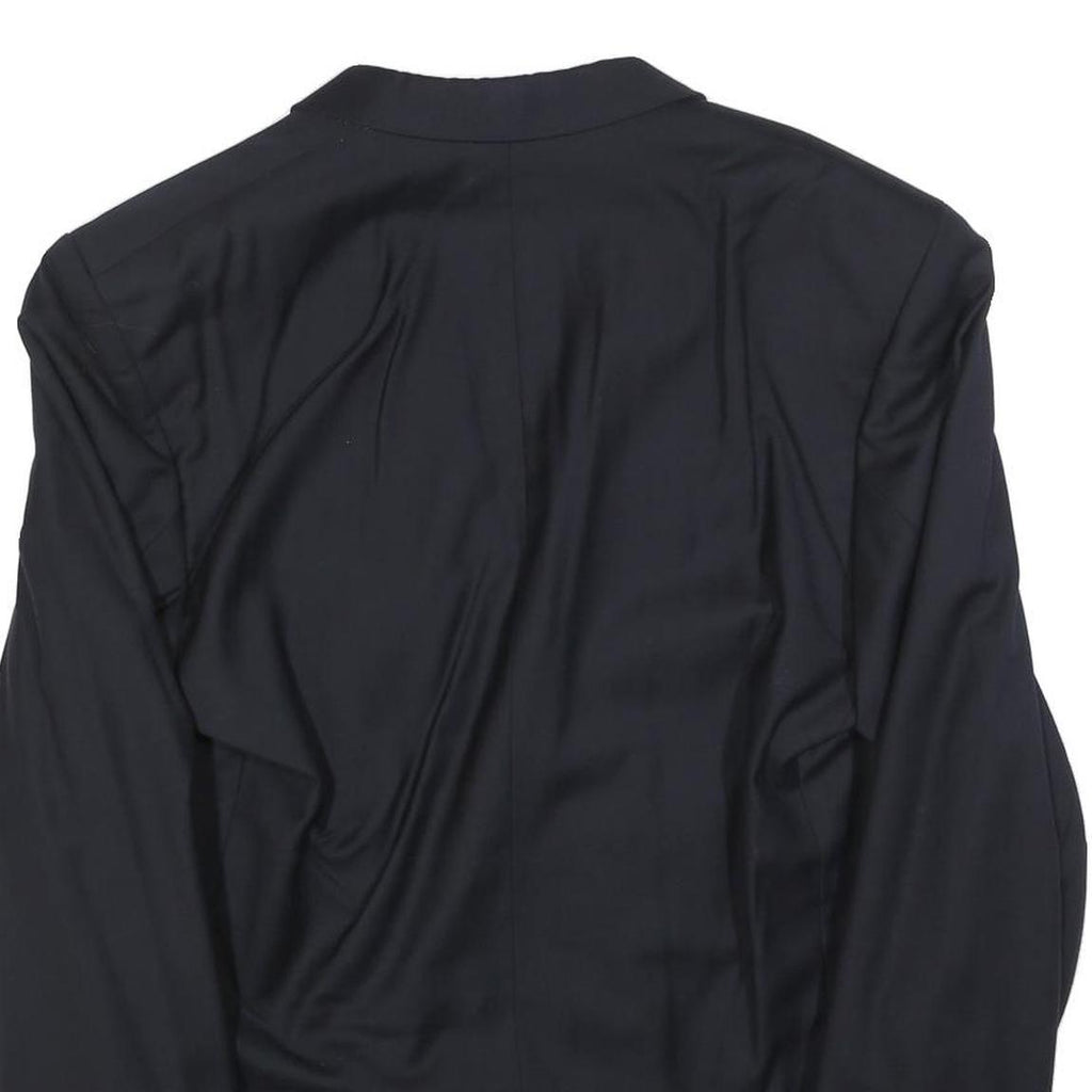 BOSS HUGO BOSS Mens Black Double Breasted Wool Jacket M Satin Lapel Classic Fit