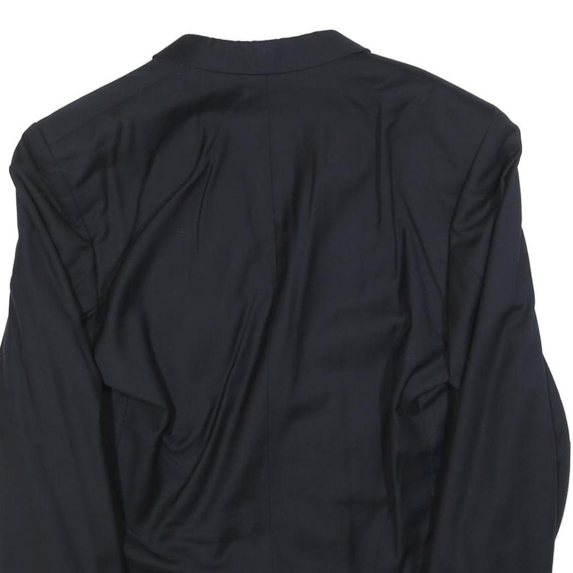 BOSS HUGO BOSS Mens Black Double Breasted Wool Jacket M Satin Lapel Classic Fit