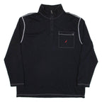 NAUTICA Mens Sweatshirt Black 1/4 Zip 2XL