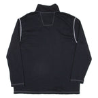 NAUTICA Mens Sweatshirt Black 1/4 Zip 2XL