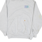 CARHARTT Mens Grey Cotton Blend Pullover Hoodie L Irrigation Design Construction