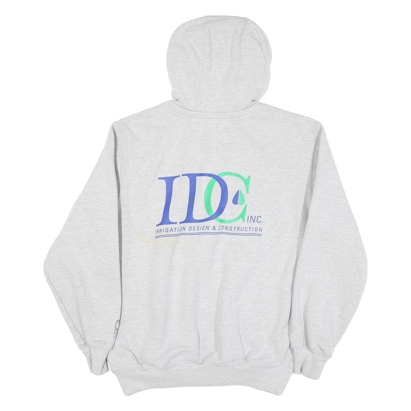 CARHARTT Mens Grey Cotton Blend Pullover Hoodie L Irrigation Design Construction