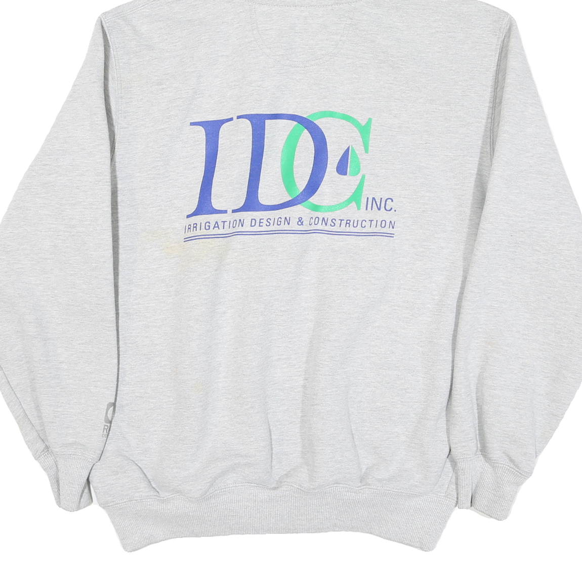 CARHARTT Mens Grey Cotton Blend Pullover Hoodie L Irrigation Design Construction