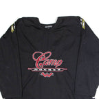 Camp Hockey Mens Jersey Black 3/4 Sleeve USA V-Neck M