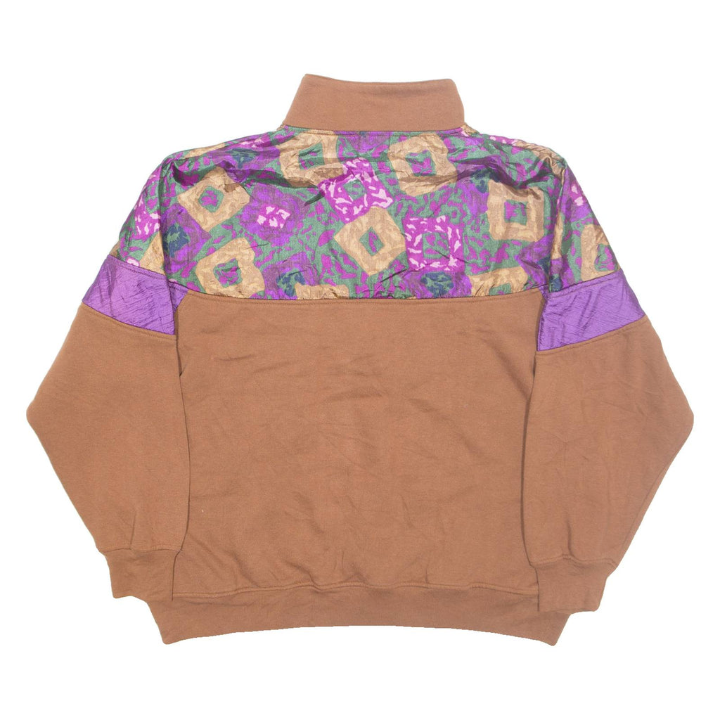 MORSLY Womens Sweatshirt Brown 1/4 Zip L