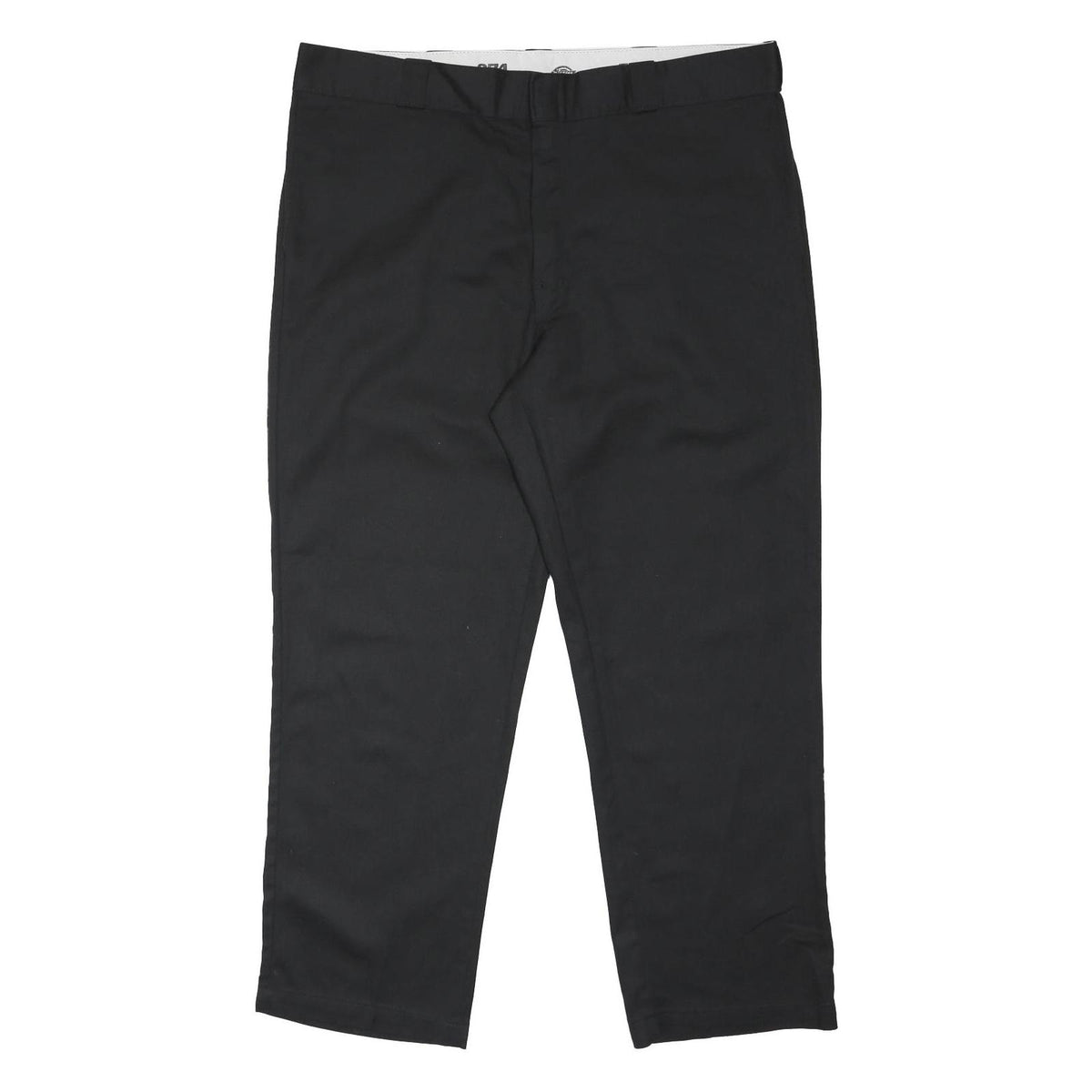 DICKIES Mens Polyester Blend Black Regular Straight Trousers W40 L30 Workwear