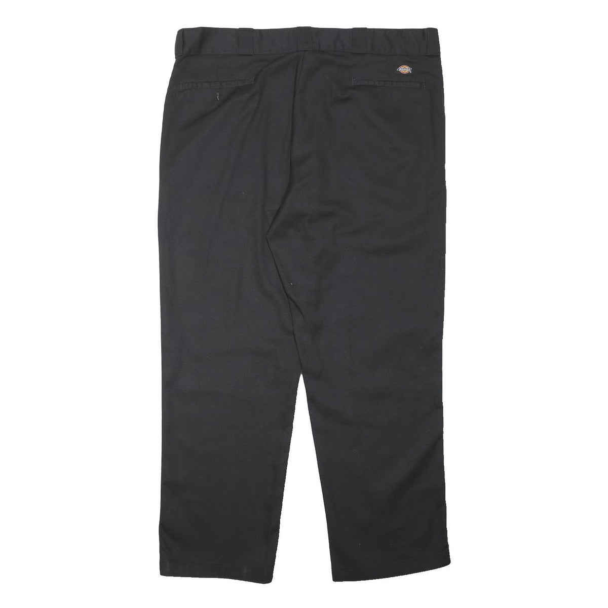 DICKIES Mens Polyester Blend Black Regular Straight Trousers W40 L30 Workwear