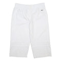 REEBOK Womens White Cotton Blend Casual Shorts UK 14 W32 Elastic Waistband