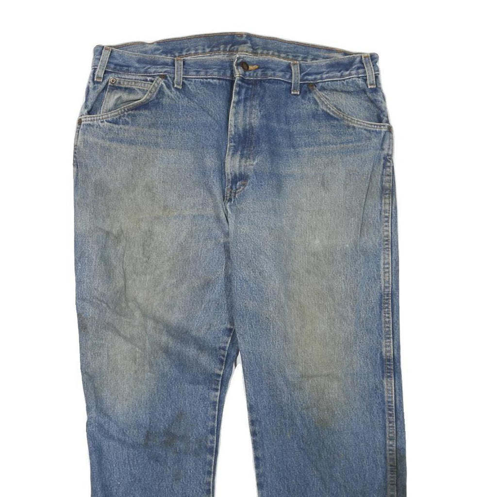 DICKIES Mens Blue Regular Straight Denim Jeans W38 L27 Workwear Zip Closure