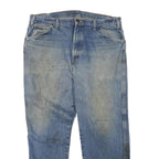DICKIES Mens Blue Regular Straight Denim Jeans W38 L27 Workwear Zip Closure