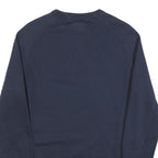 CHAMPION Mens Navy Blue Crew Neck S Sweatshirt Cotton Blend Logo Casual Pullover