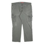 DICKIES Mens Jeans Green Regular Straight Denim W40 L30 Cargo Zip Pocket