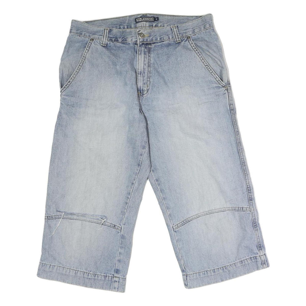 LERROS Mens Light Blue Denim Casual Shorts M W32 Cotton Cotton Blend Relaxed Fit