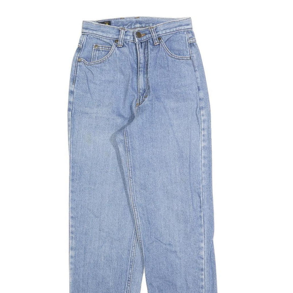 LEE Womens Light Blue Regular Fit Straight Denim Jeans W24 L30 Classic Cotton