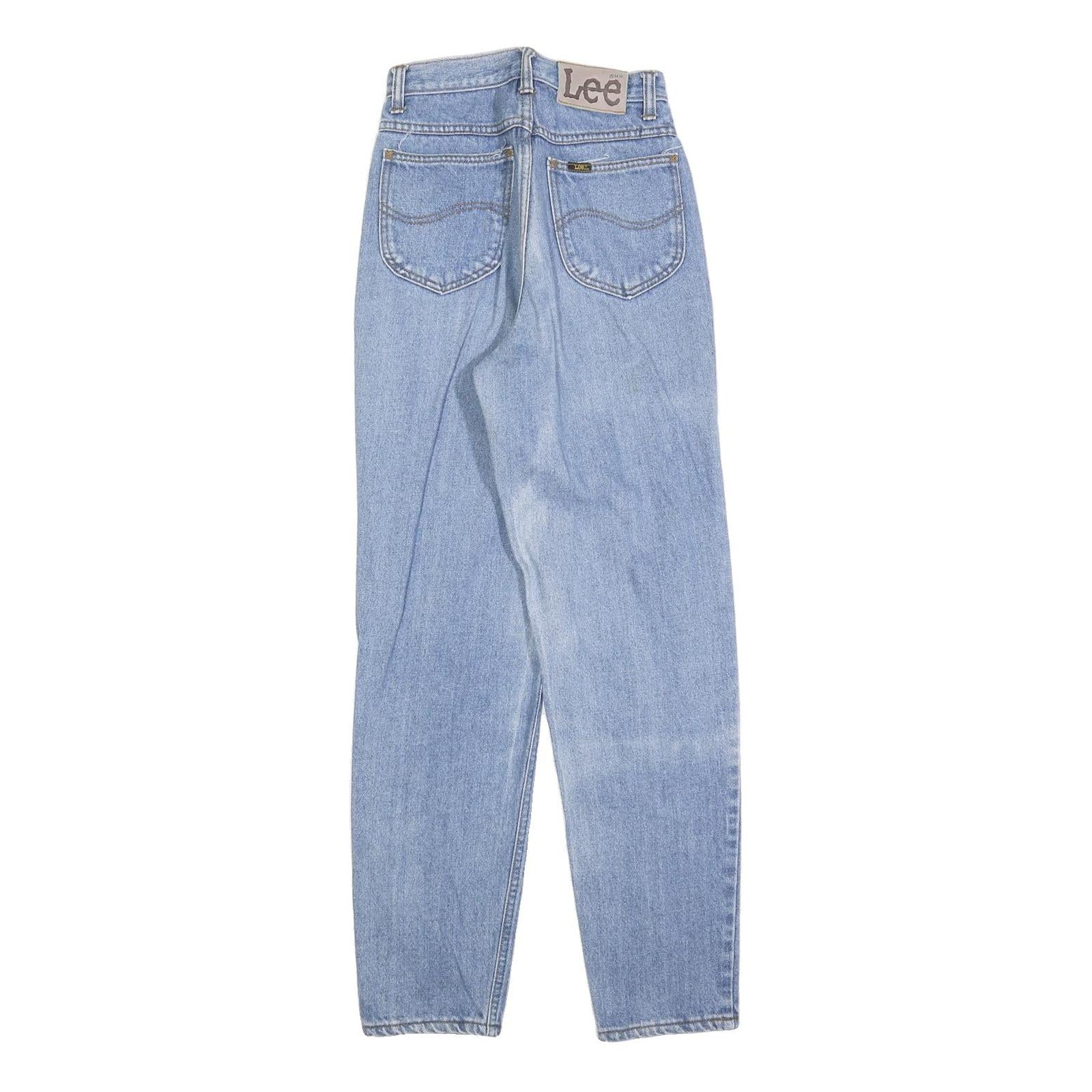 LEE Womens Light Blue Regular Fit Straight Denim Jeans W24 L30 Classic Cotton