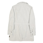 JACK WOLFSKIN Womens White Jacket UK 12 Polyester Classic Zip Belted Outdoor