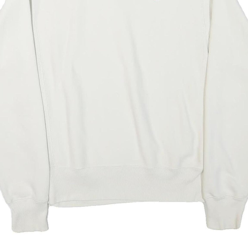 CHAMPION Mens White Crew Neck S Sweatshirt Cotton Blend Casual Pullover