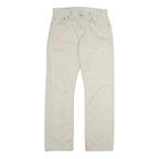 LEVI'S Mens Cotton Beige Regular Straight Trousers W28 L29 Classic Casual Zip
