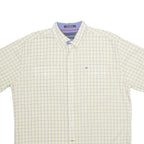 TOMMY HILFIGER Mens Shirt Yellow Check XL