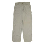 CARHARTT Mens Cotton Beige Regular Straight Trousers W34 L30 Workwear Casual